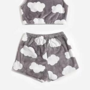 SOLD Women's Grey and White Pajama